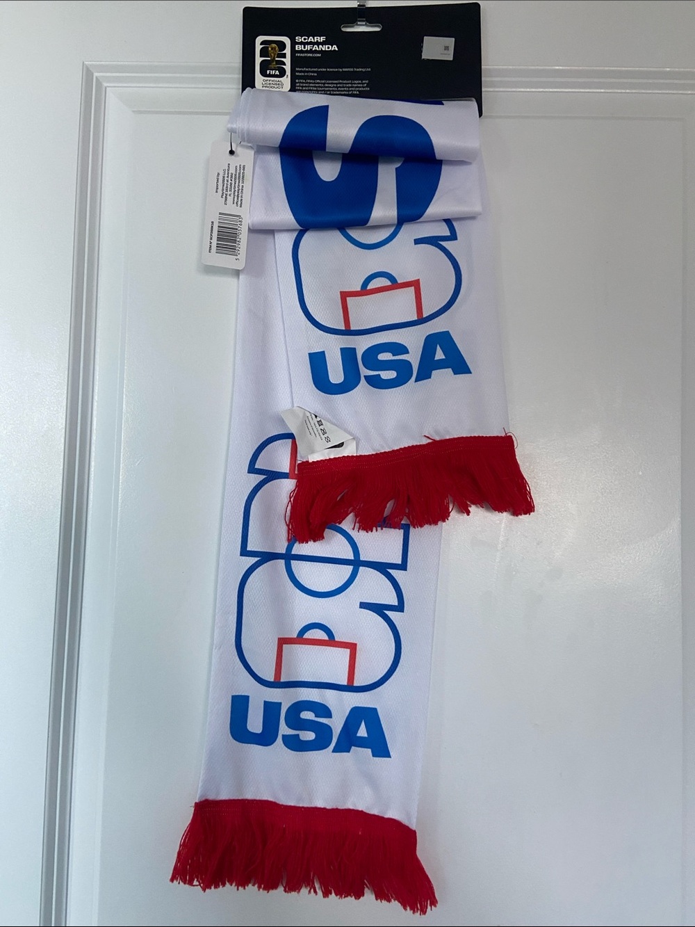 USA White, Blue & Red Soccer Fan Scarf - Unbranded